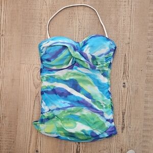 Ralph Lauren Ruched Electric Ocean Colors Tankini